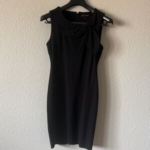 Banana Republic Black Sleeveless Bow-Detail Midi Dress